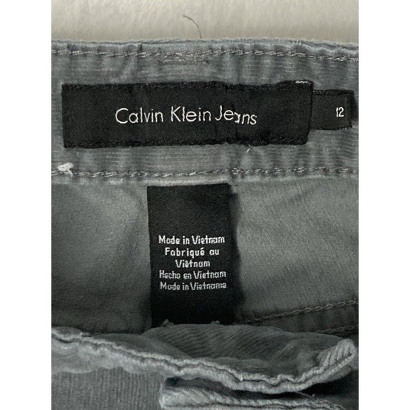 Calvin Klein Jeans Womens Straight Gray Corduroy Stretch Size 12‎ - Picture 4 of 15